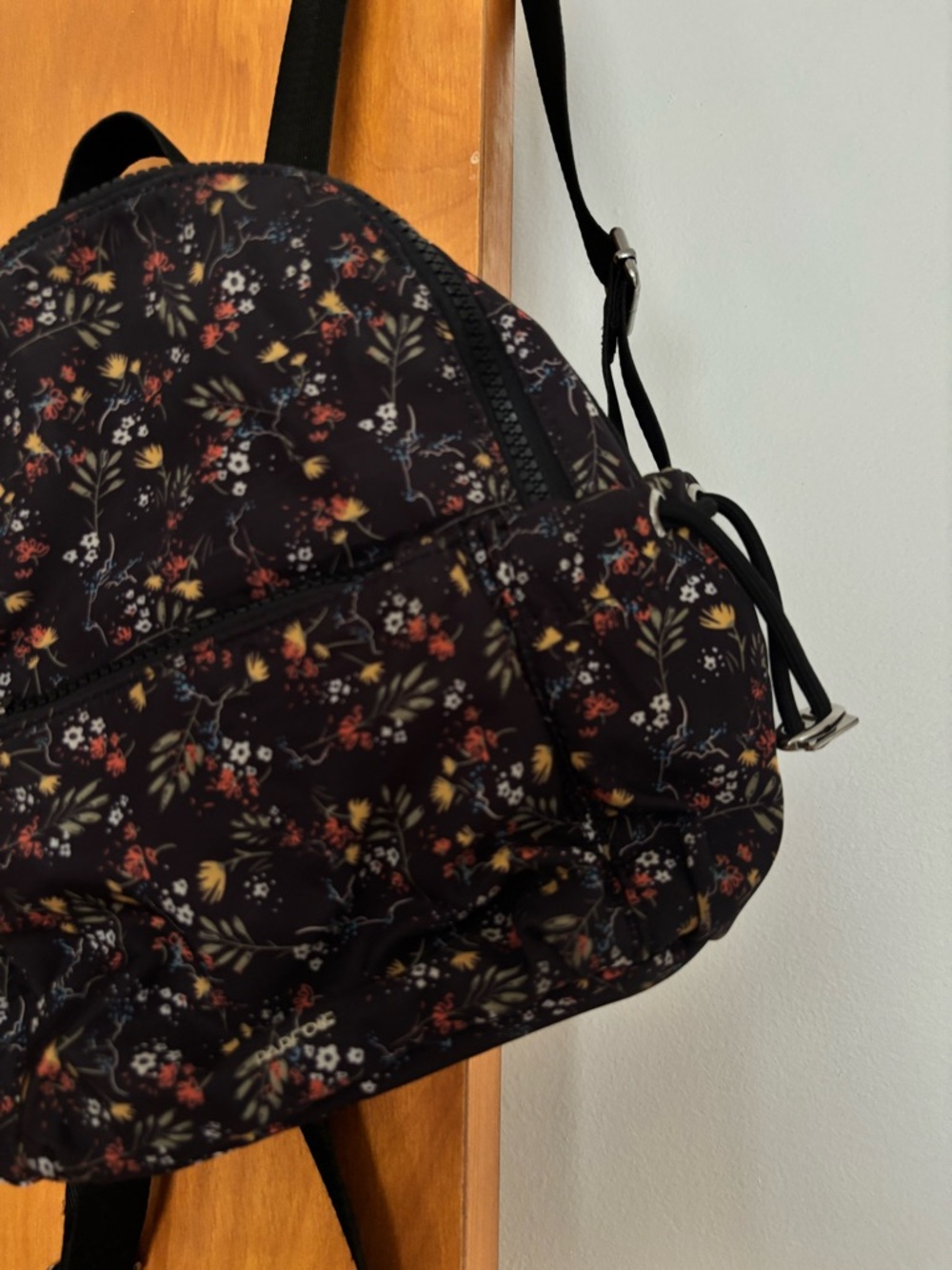 BLACK FORAL MINI BACKPACK - Picture 2 of 2